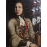 ANGLO-DUTCH SCHOOL, 17th CENTURY PORTRAIT OF A GENTLEMAN, POSSIBLY AN APOTHECARY Half length,