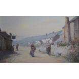 JOHN WHITE (1851-1933) OUTSIDE THE SWAN INN, ABBOTSBURY (?) Signed, watercolour and bodycolour 28