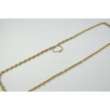 AN 18CT GOLD OVAL LINK NECKLACE 76cm long, 82 grams