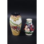 MOORCROFT TRIAL VASE - TRACTOR the trial vase in the Tractor design (19cms high), also with