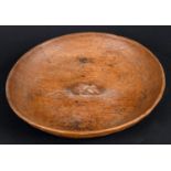 ROBERT THOMPSON OF KILBURN - MOUSEMAN BOWL an oak adzed circular fruit bowl, with a carved mouse