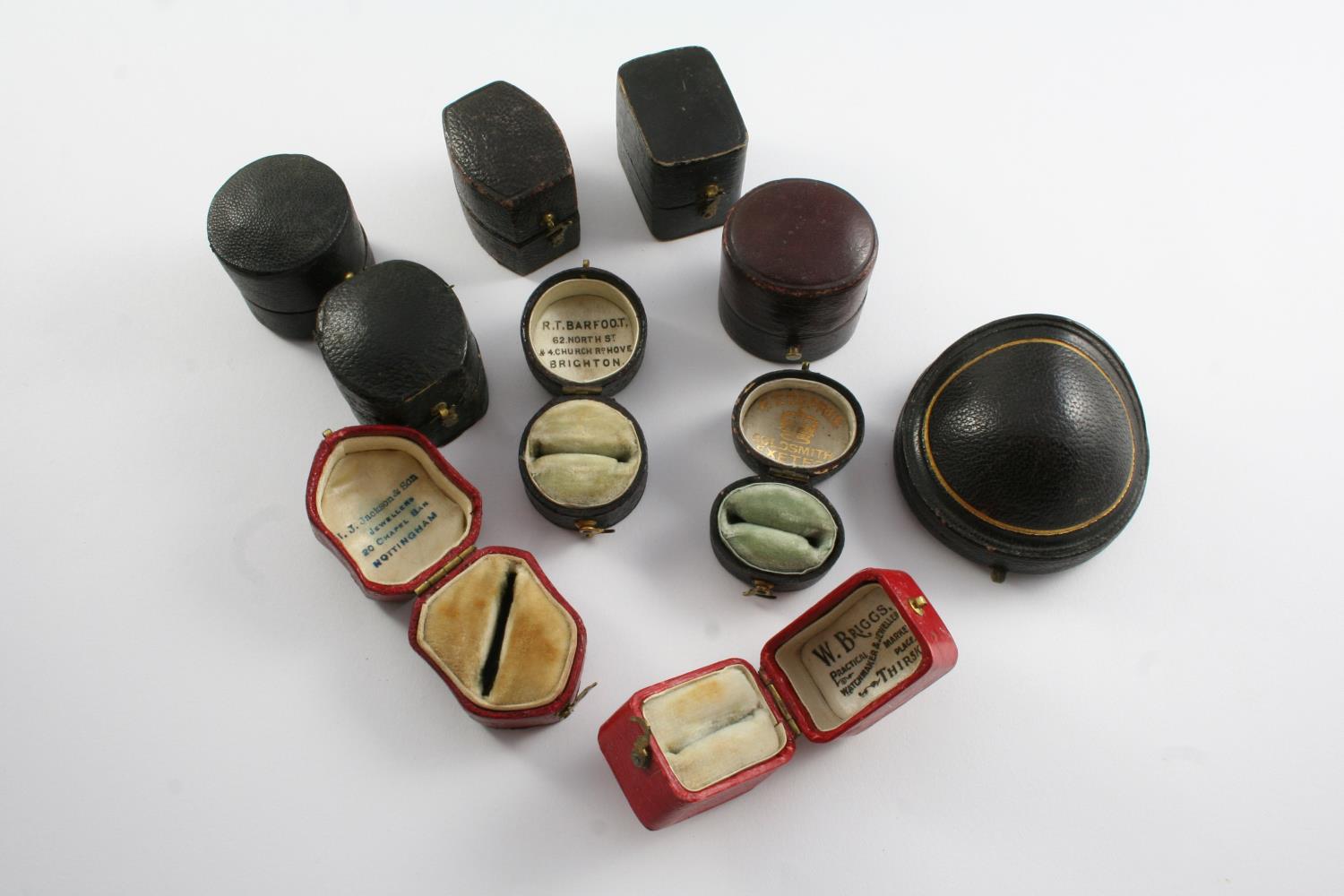 THIRTY TWO ANTIQUE RING BOXES