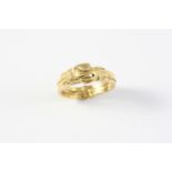 A MID-LATE 18TH CENTURY GOLD GIMMEL RING the three gold bands link together to form clasped hands.