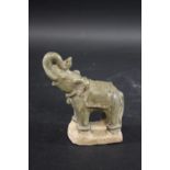 THAILAND - POTTERY ELEPHANT, SAWANKHALOK a pottery elephant with grey celadon glaze, possibly 14th/