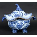 RARE 18THC CHINESE BLUE & WHITE EXPORT TUREEN a rare Chinese export blue and white rococo style