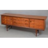 YOUNGER - TEAK MID CENTURY SIDEBOARD a large teak sideboard with three central drawers (one for