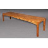 DAVID LINLEY - LARGE DINING/REFECTORY TABLE & TEN CHAIRS an unusually large ash top dining table