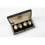 A PAIR OF ENAMEL AND GOLD CUFFLINKS depicting the coat of arms for HRH Prince Philip, The Duke of