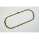 A 9CT GOLD FANCY LINK NECKLACE 41.5cm long, 17.8 grams