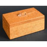 ROBERT THOMPSON OF KILBURN - MOUSEMAN BOX a rectangular shaped oak adzed box, with carved mouse to