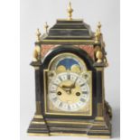 A FINE GEORGE II EBONY CASED BRACKET CLOCK BY CLAUDIUS DU CHESNE. A late 17th or early 18th