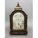 A FINE REGENCY MAHOGANY MUSICAL BRACKET CLOCK BY THOMAS FARR OF BRISTOL. With a silvered dial with