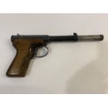 A DIANA MODEL 2 AIR PISTOL. Marked to the top with an image of Diana the hunter and 'Diana Mod 2,
