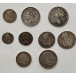 A COLLECTION OF SMALL SILVER, CHARLES II AND LATER. Early silver coins comprising: Charles II silver