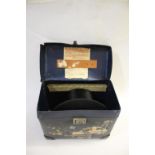 CASED TOP HAT - MOSS BROS a black top hat by Moss Bros, Covent Garden, in it's original case and