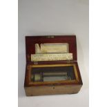 19THC MUSICAL BOX - PRAGUE a small two air musical box, with songsheet label on the inside of the