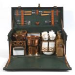 G W SCOTT & SONS VINTAGE TRAVELLING PICNIC SET - AUTOMOBILIA INTEREST a wonderful large cased picnic