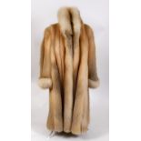 SAKS JANDEL (WASHINGTON) AMERICAN FUR COAT a full length fox fur coat with silk lined interior, UK