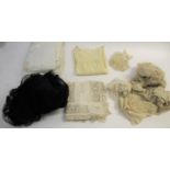 QUANTITY OF VINTAGE LINEN, LACE & VINTAGE CLOTHING including a qty of late 19thc and early 20thc