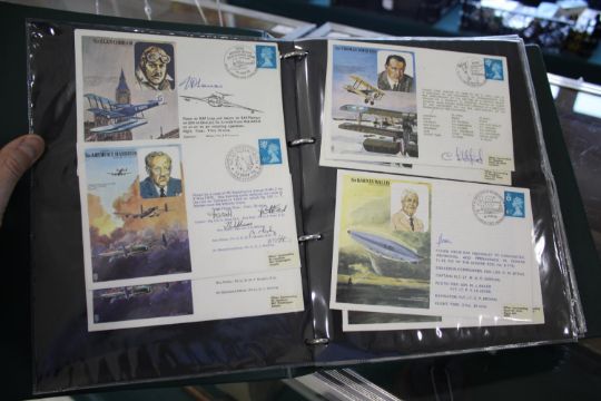 AVIATION FIRST DAY COVERS - SIGNED six albums of aviation related first day covers, with various - Image 18 of 27