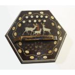 INLAID ANTIQUE CONCERTINA possibly German, the 21 button concertina with rosewood ends and inlaid