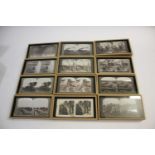WW1 STEREOCARDS 4 boxes containing a large qty of framed WW1 period stereocards, including Hun