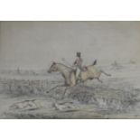 HENRY ALKEN HUNTING SCENES Two, both signed, watercolour and pencil Each 22.5 x 32.5cm. (2)