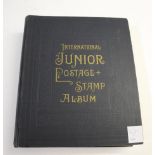 INTERNATIONAL JUNIOR STAMP ALBUM a sparse album including late 19thc and early 20thc mint and used