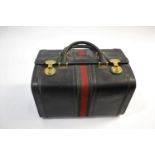 VINTAGE GUCCI LEATHER LUGGAGE purchased circa 1971, including a leather travelling bag with brass