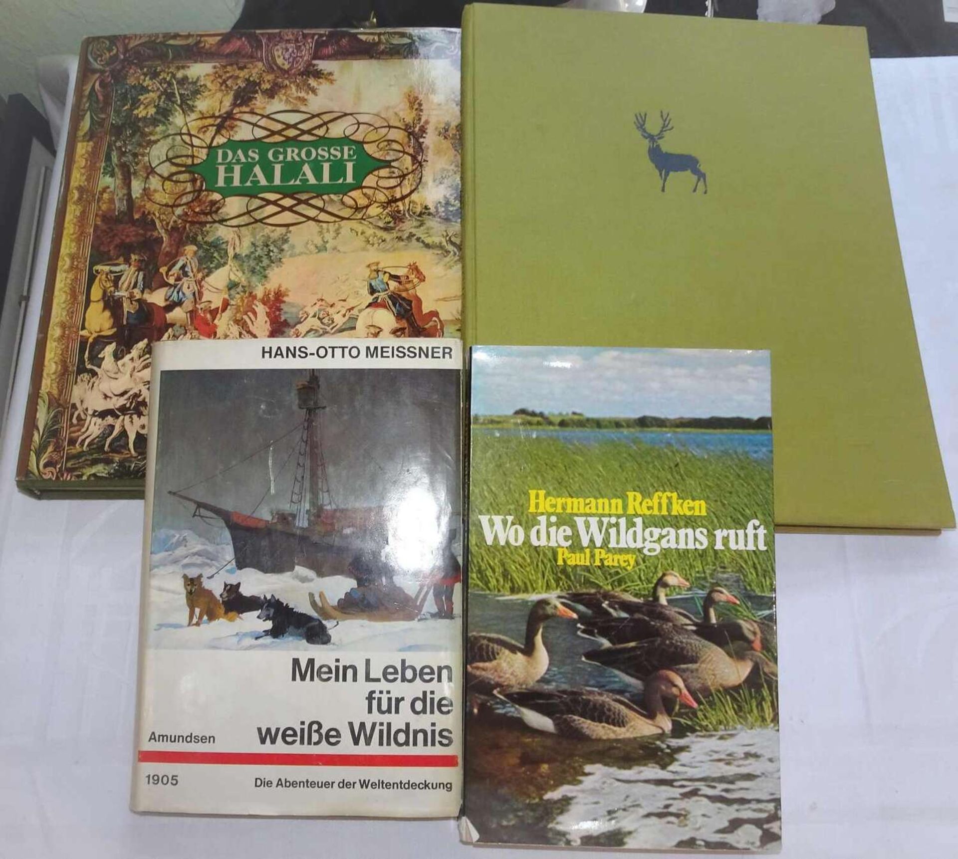 Lot Bücher zum Thema Jagd, dabei Wo die Wildgans ruft, Mein Leben für die weiße Wildnis, Das gro