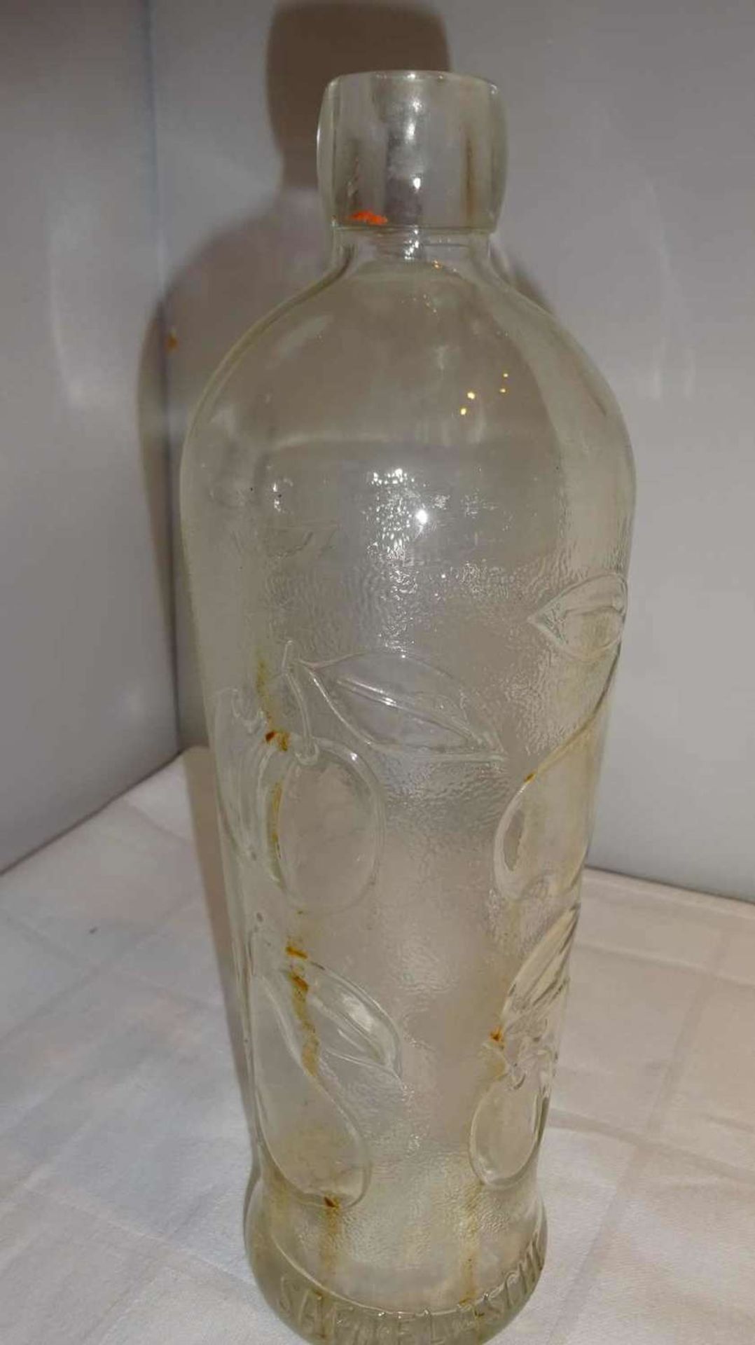 Vintage Glas-Saftflasche GERRIX, Höhe ca. 26 cm, guter Zustand.Vintage glass juice bottle GERRIX,