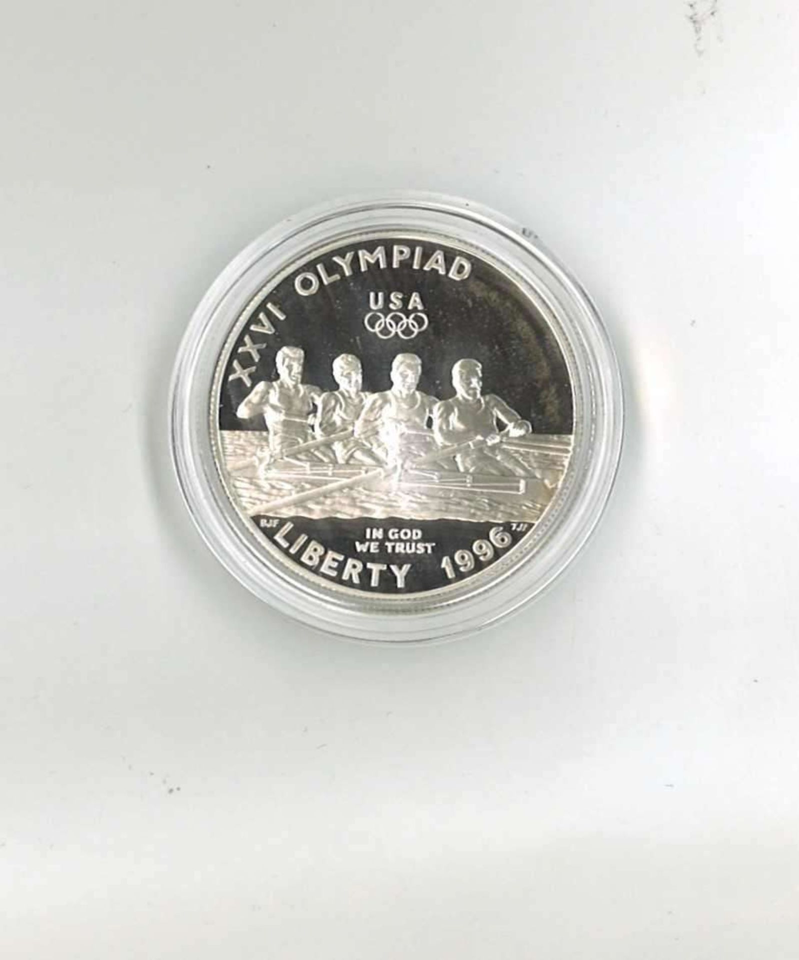 Olympische Spiele USA, 1 Dollar, 900/1000 Silber. Rudern. Mit Zertifikat.Olympic Games USA, $ 1, 90 - Bild 2 aus 2