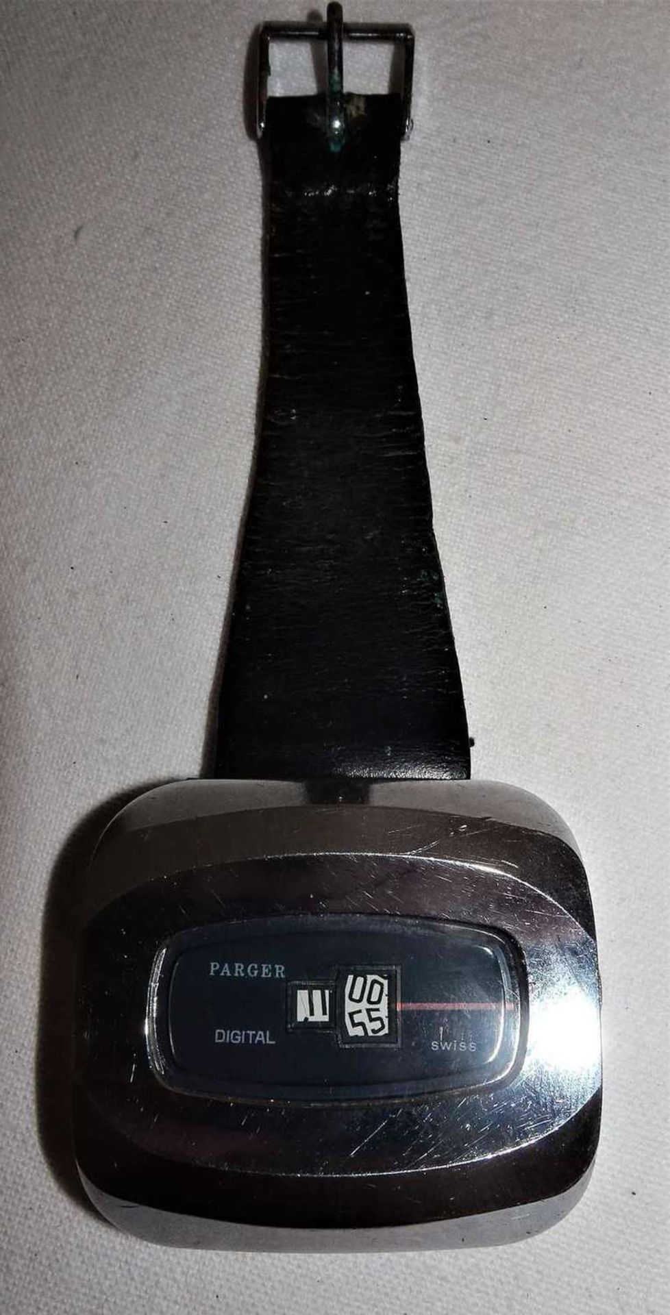 Parger Jumpy Hour Digitaluhr, mech., voll Funktionsfähig. Swiss Made. Vintage Uhr.Parger Jumpy Hou