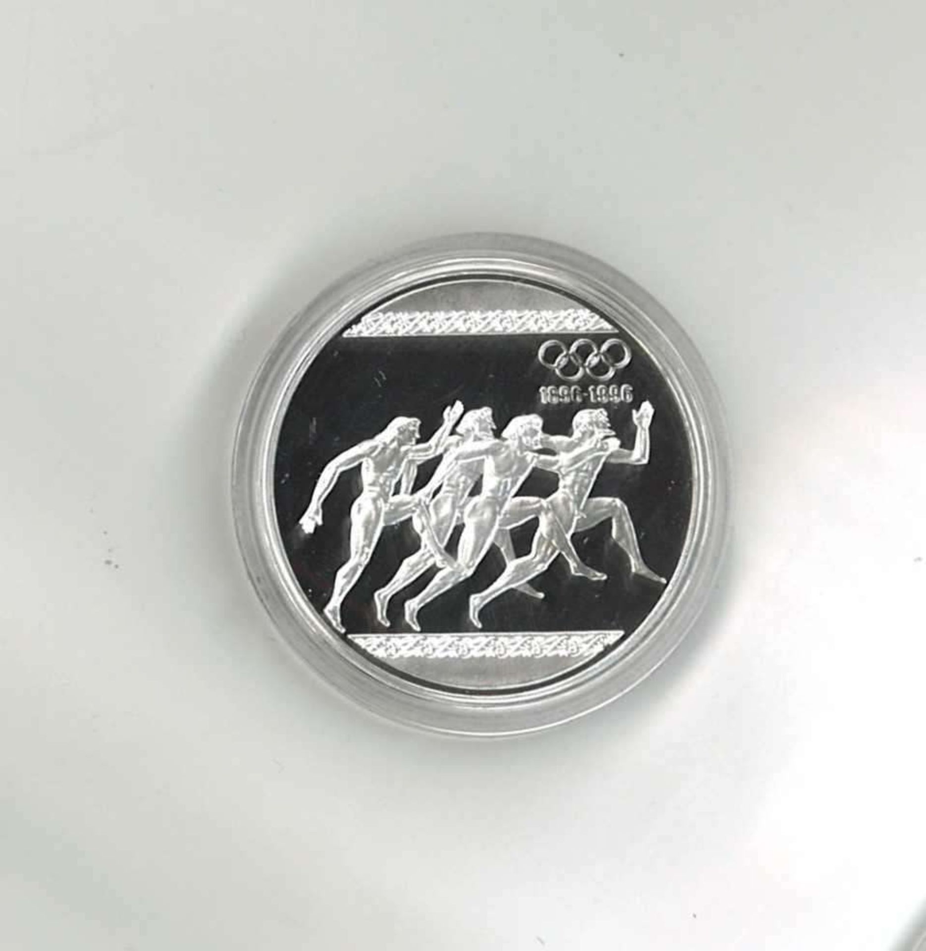 Olympische Spiele, Griechenland, 925/1000 Silber. 1000 Drachmen, Laufen. Mit ZertifikatOlympic Game - Image 2 of 2