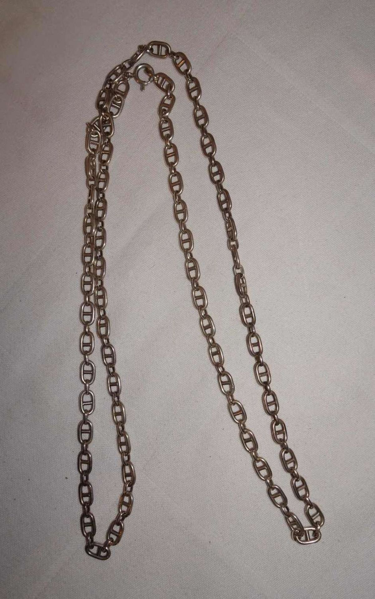 Kette, 925er Silber, Länge ca. 90 cm. Gewicht ca. 48 grChain, 925 silver, length approx. 90 cm. We