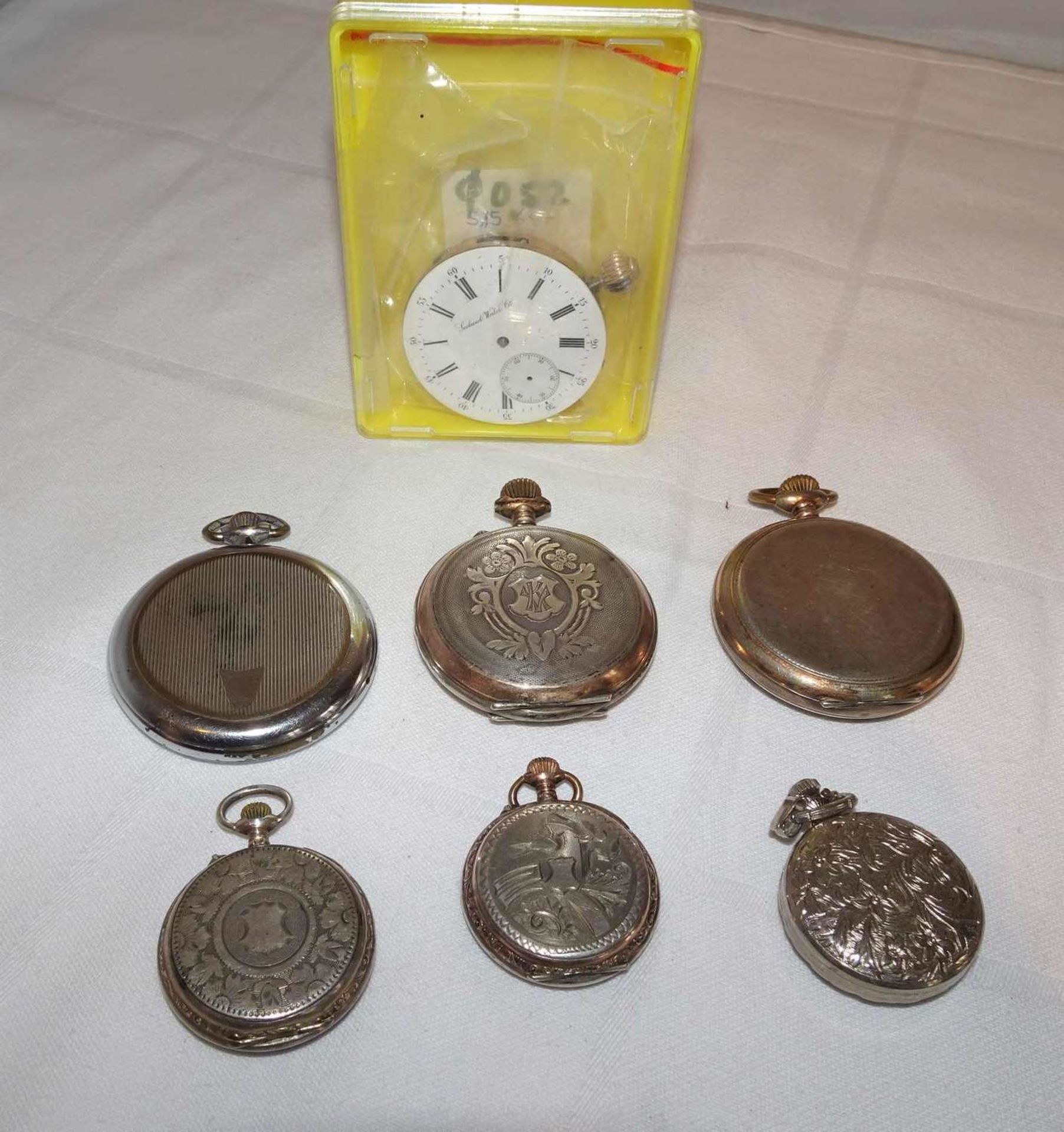 Bastlerkonvolut Taschenuhren, insgesamt 6 Uhren, darunter 4x Silber und 1 Seeland Watch UhrenwerkHa - Image 2 of 2