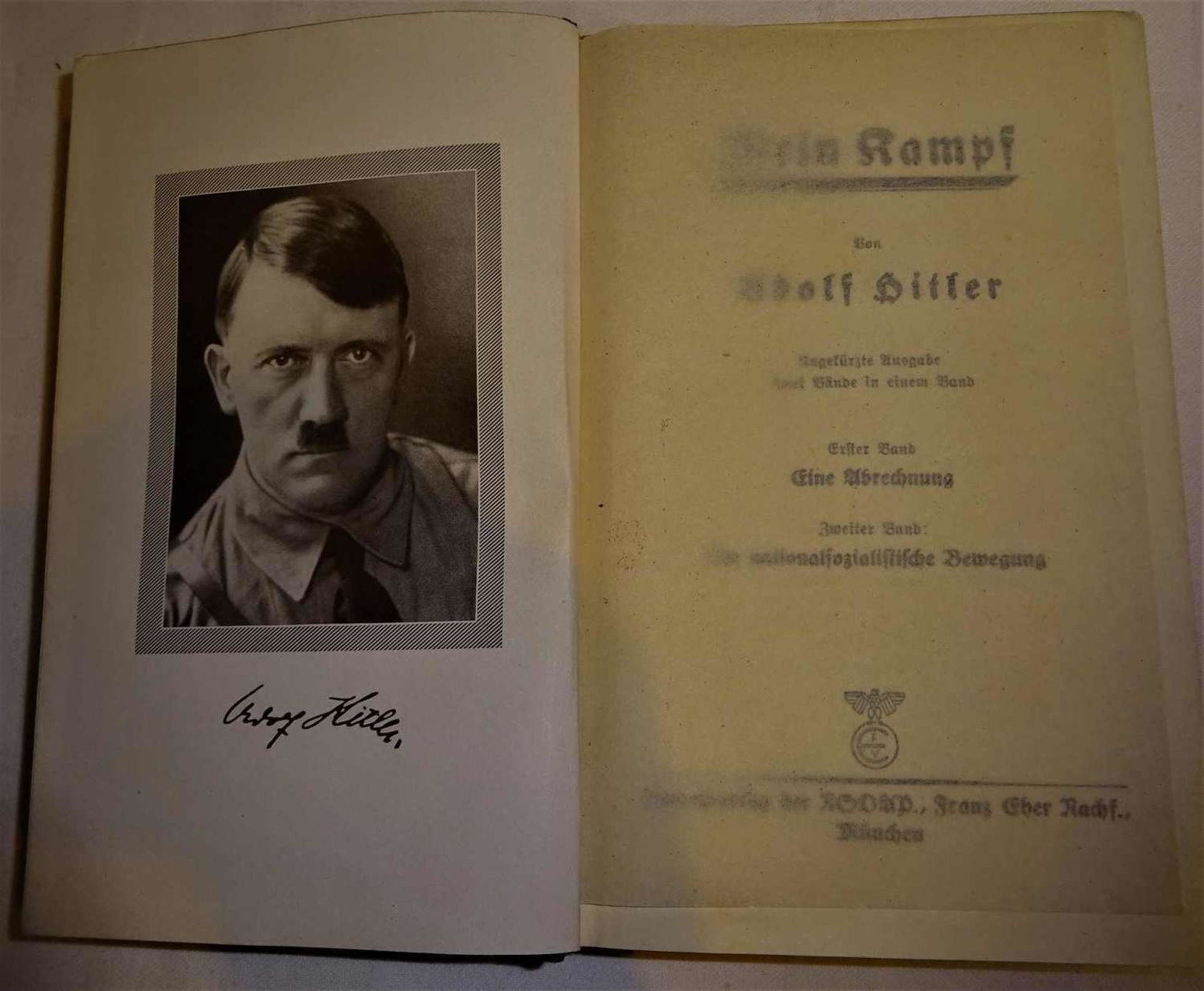 "Mein Kampf" Adolf Hitler, Auflage 1942, blauer Einband, Zentralverlag der NDDAP, Franz Eher Nachf. - Bild 3 aus 5