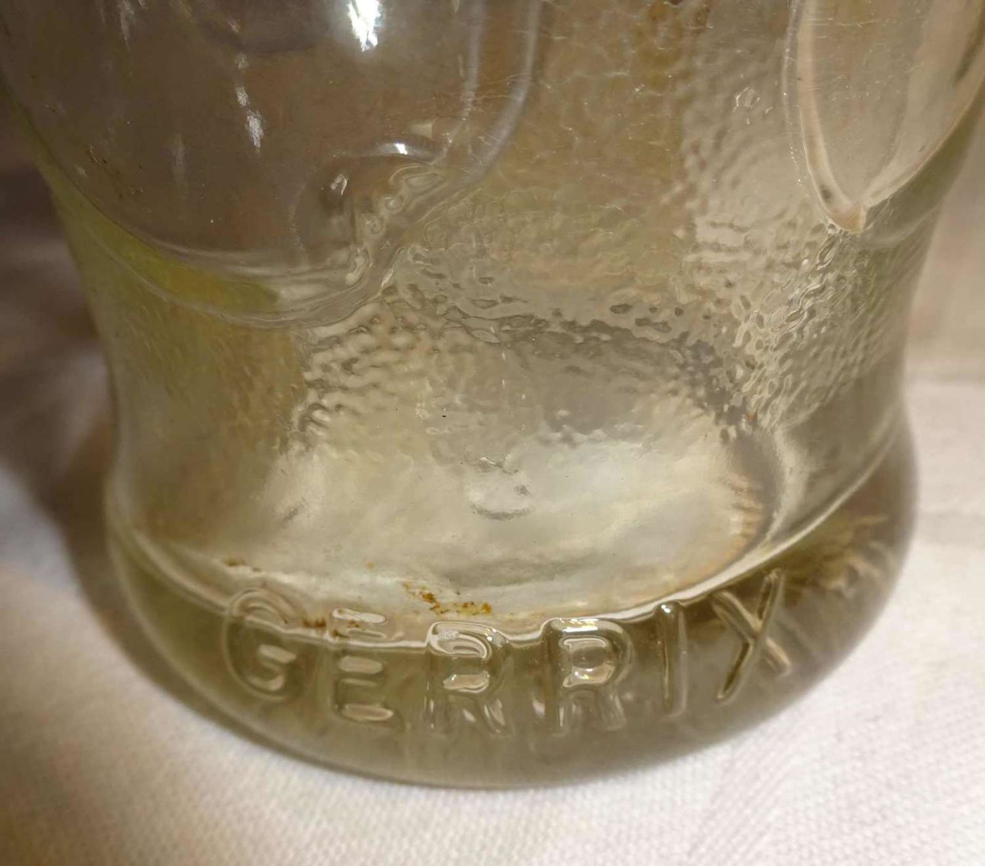 Vintage Glas-Saftflasche GERRIX, Höhe ca. 26 cm, guter Zustand.Vintage glass juice bottle GERRIX, - Image 3 of 3