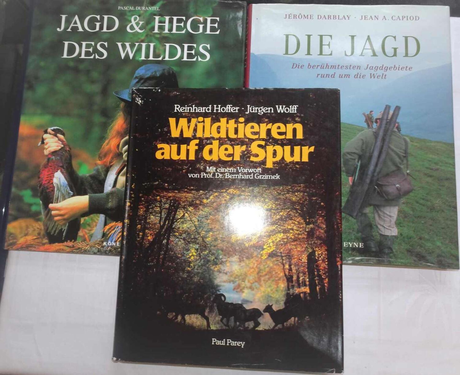 3 Bücher zum Thema Jagd, dabei "Die Jagd - Die berühmtesten Jagdgebiete rund um die Welt", "Wildt