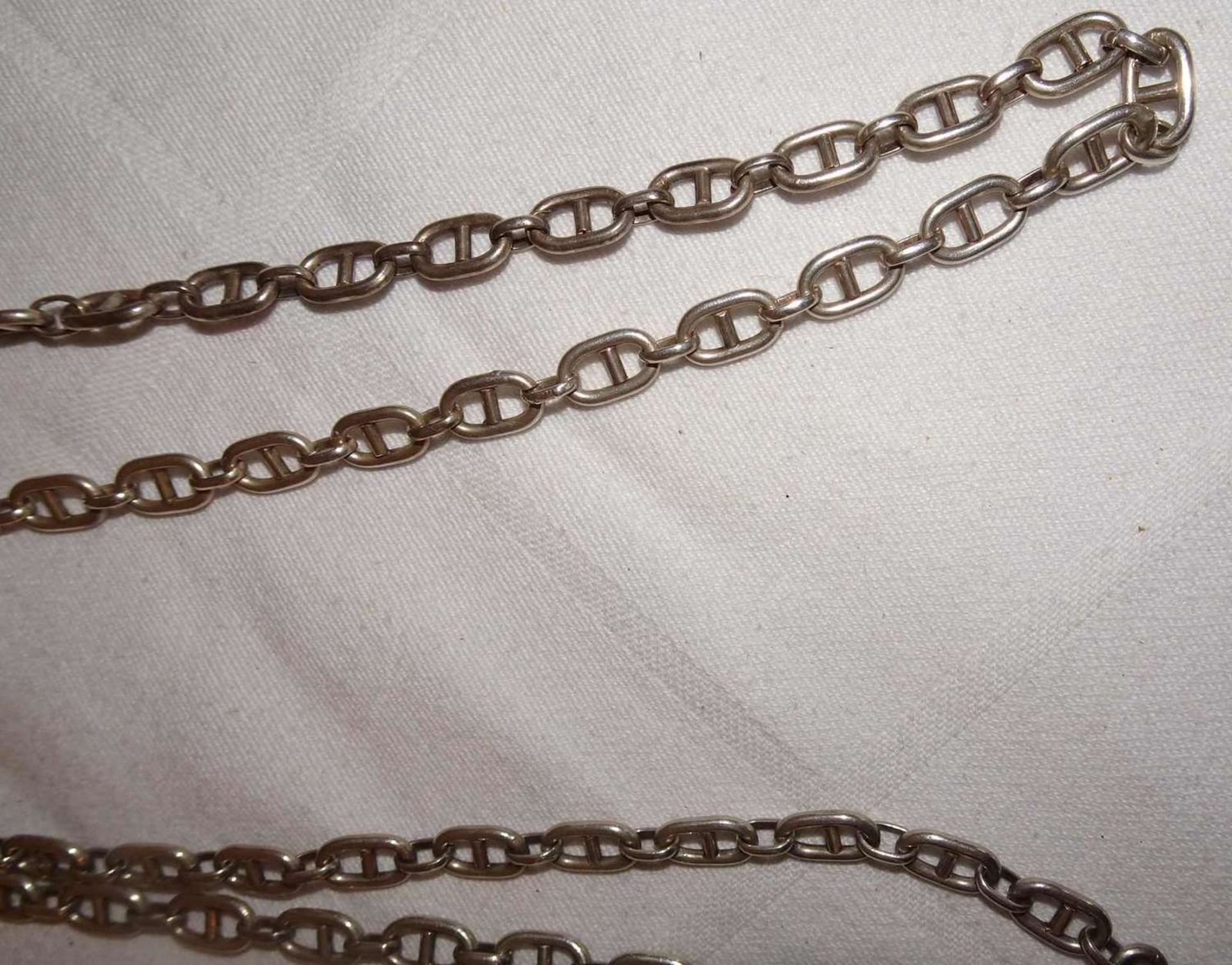 Kette, 925er Silber, Länge ca. 90 cm. Gewicht ca. 48 grChain, 925 silver, length approx. 90 cm. We - Image 2 of 3