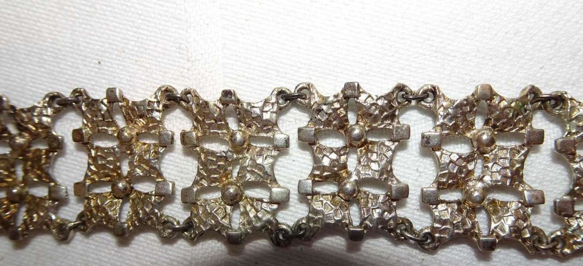 Armband, 835er Silber, Länge ca. 20 cm. Gewicht ca. 21,8 gr.Bracelet, 835 silver, length approx. 2 - Bild 2 aus 2