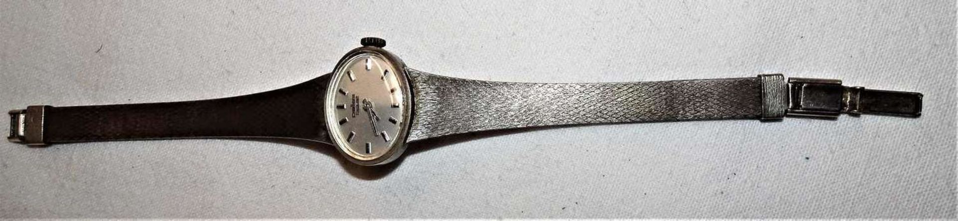 Damenarmbanduhr, Pallas Exquisit, 835er Silber, Länge ca. 17 cm. Gewicht ca. 27,7 gr.Ladies wrist