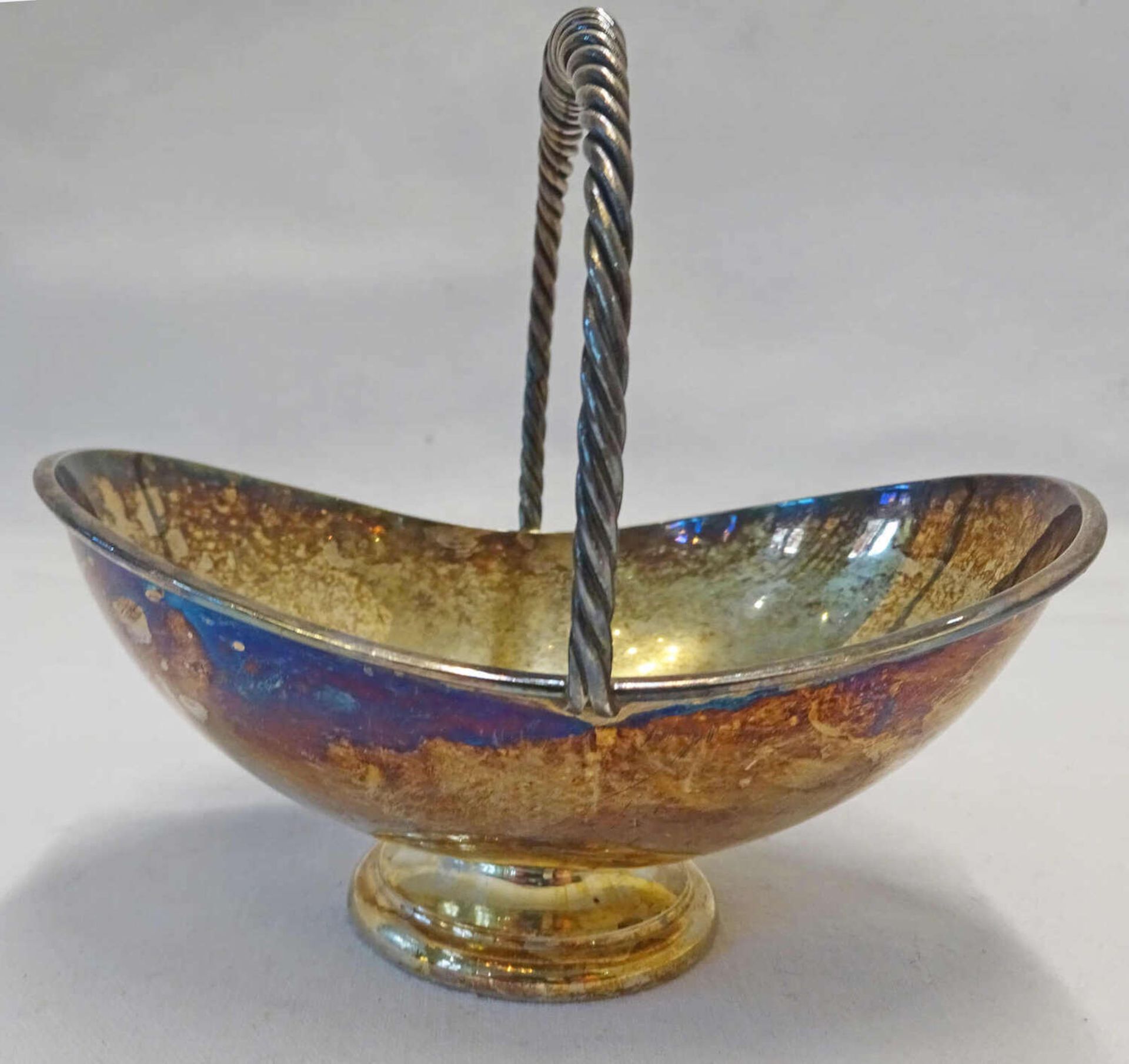 Silber Henkelschale mit Sterling Punze, guter Zustand. Höhe ca. 10 cmSilver handle bowl with sterl