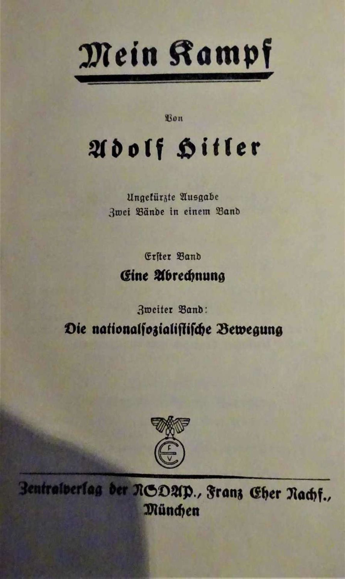 "Mein Kampf" Adolf Hitler, Auflage 1942, blauer Einband, Zentralverlag der NDDAP, Franz Eher Nachf. - Bild 4 aus 5