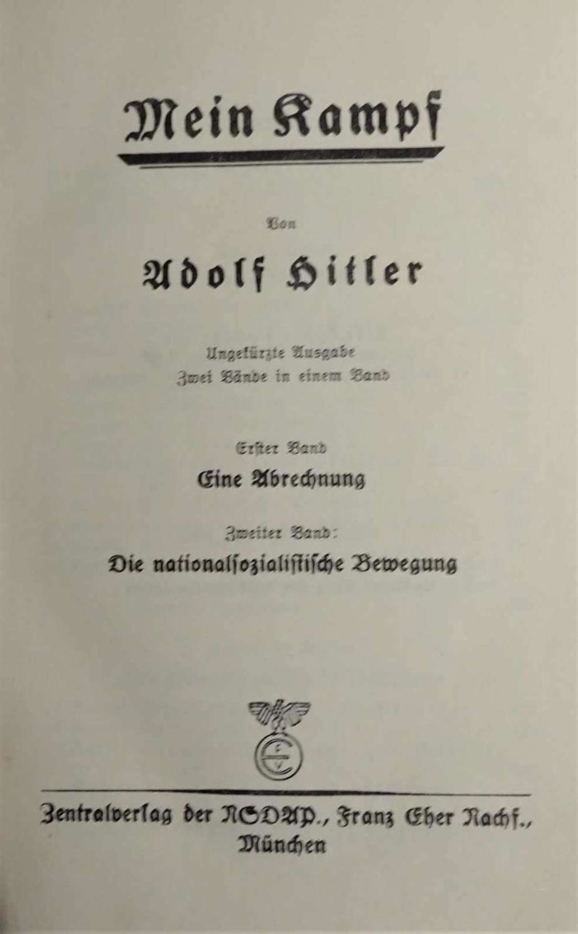 "Mein Kampf" Adolf Hitler, Auflage 1942, blauer Einband, Zentralverlag der NDDAP, Franz Eher Nachf. - Bild 5 aus 5