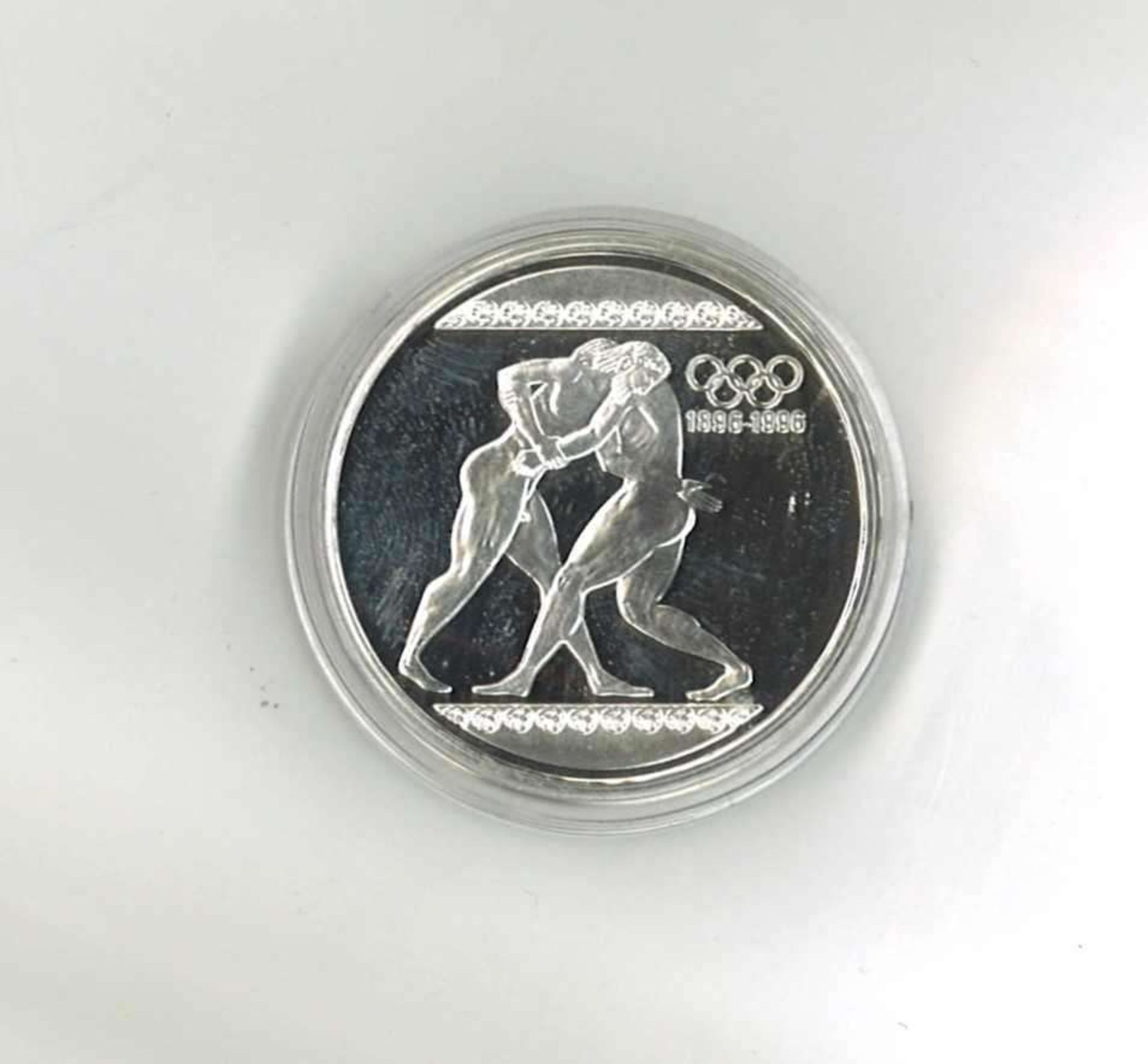 Olympische Spiele, Griechenland, 925/1000 Silber. 1000 Drachmen, Ringen. Mit ZertifikatOlympic Game - Image 2 of 2