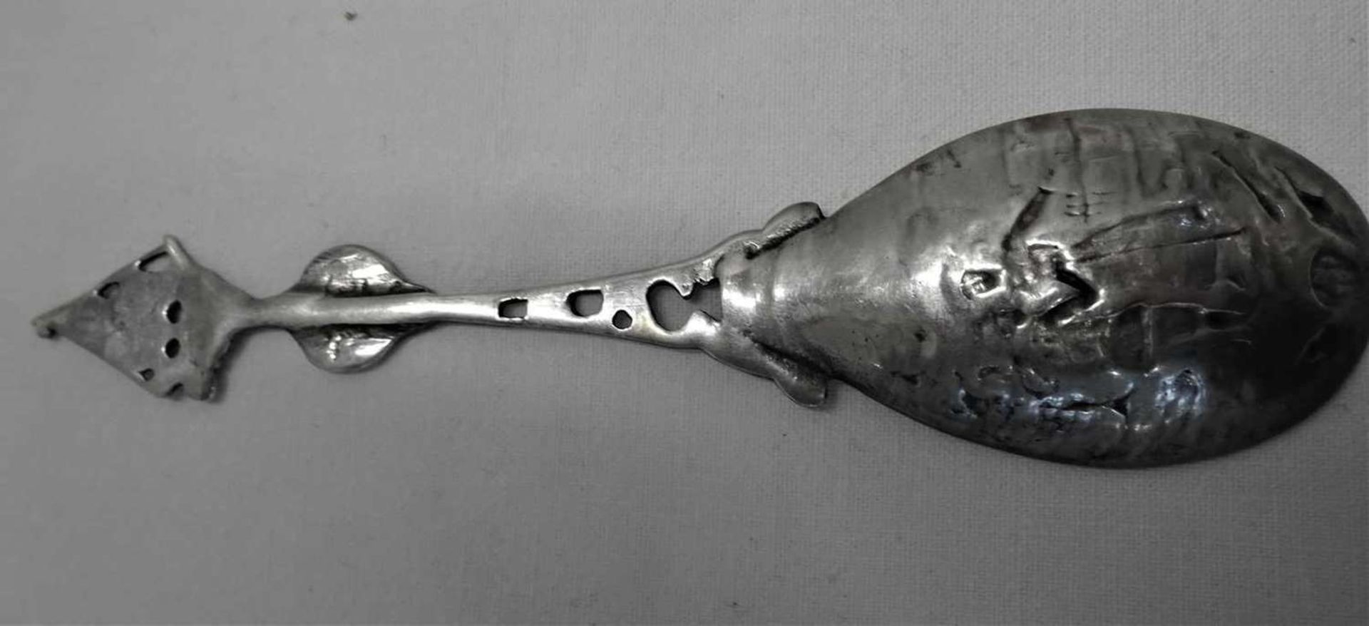 Silber Zierlöffel, 19. Jhrdt., Silberpunze 800 HF, Länge ca. 15 cmSilver decorative spoon, 19th c - Image 2 of 2