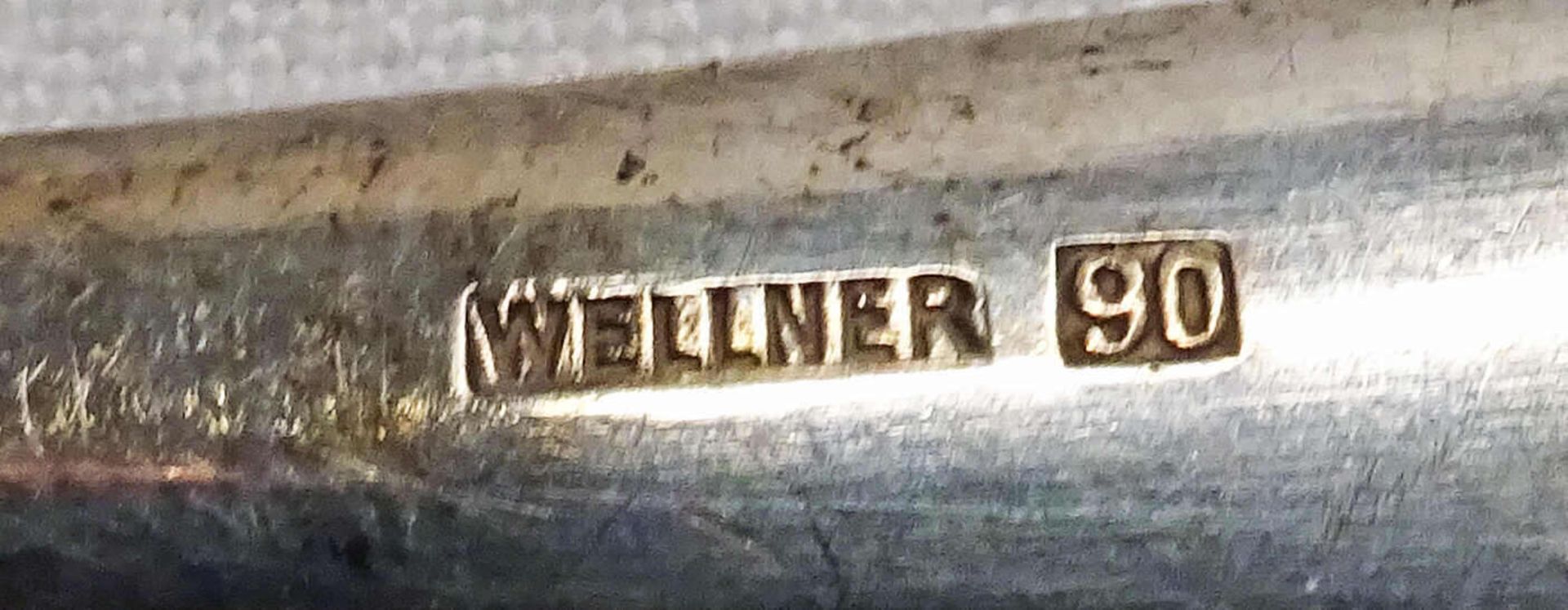 6 Jugendstil Suppenlöffel Firma Wellner, 90er versilbert6 Art Nouveau soup spoons from Wellner, 90 - Bild 3 aus 3