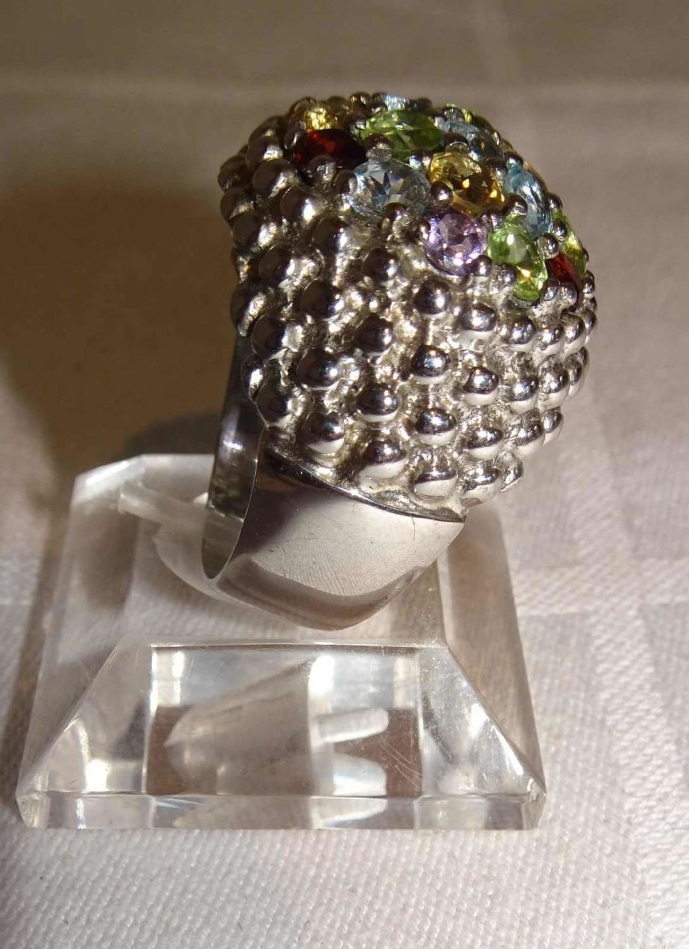 Damenring, Silber, Ringgröße 65. Gewicht ca. 13,7 gr.Ladies ring, silver, ring size 65.Weight app - Image 2 of 2