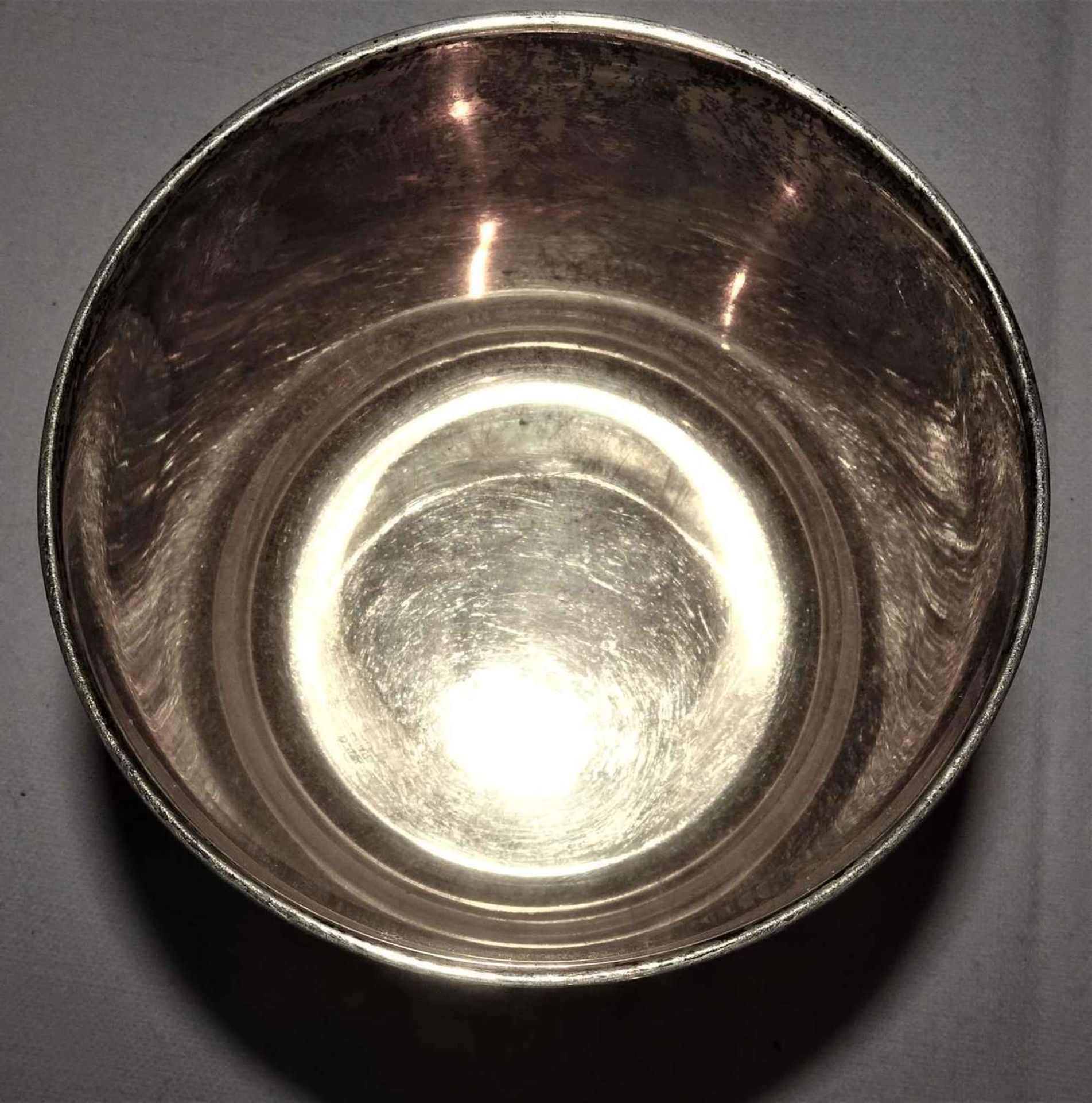 Trinkwappenbecher, 925er Silber, Innen vergoldet. Mehrfach gepunzt. Höhe ca. 6 cm, Durchmesser ca. - Bild 4 aus 5